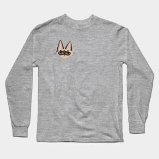 Siamese Cat Head Long Sleeve T-Shirt